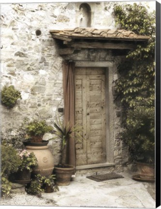 Framed Montefioralle Door Print