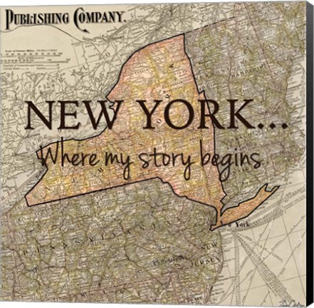 Framed New York My Story Print