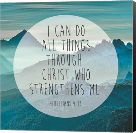 Framed Philippians 4-13 Print