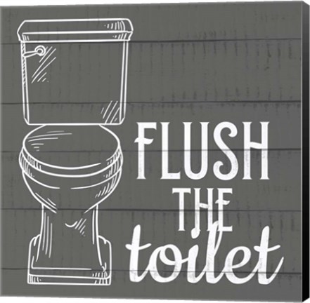 Framed Flush the Toilet Print