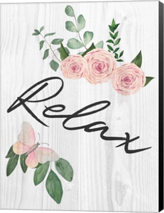 Framed Relax Florals 1 Print