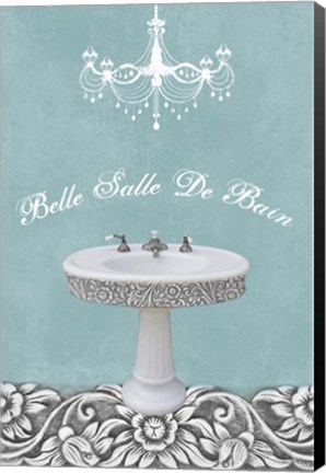 Framed Teal Sink Belle 1 Print