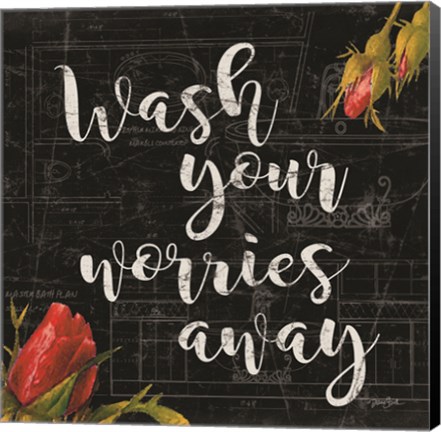 Framed Wash Worries Rose Print