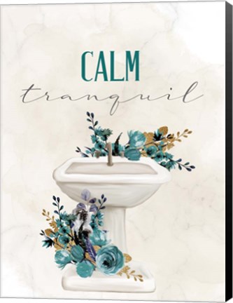 Framed Calm Tranquil Sink Print