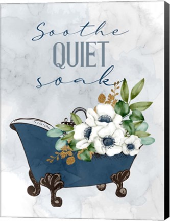 Framed Soothe Quiet Soak Tub Print