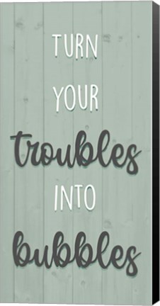 Framed Troubles And Bubbles Print