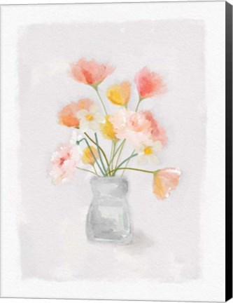 Framed Florals In Vase Print