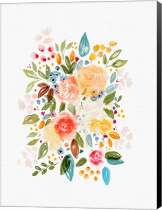 Framed Watercolor Florals Print