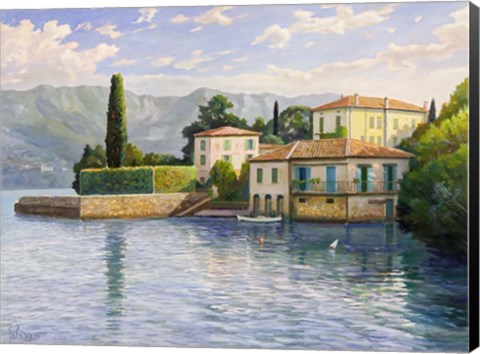 Framed Villa sul lago Print