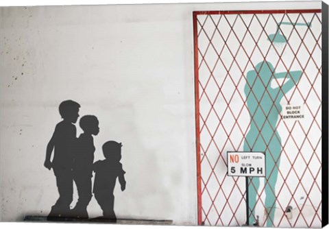 Framed Peeping In Print