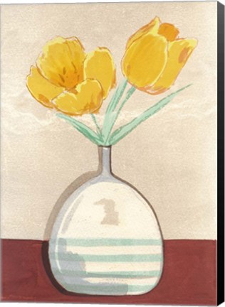 Framed Vase with Tulips I Print