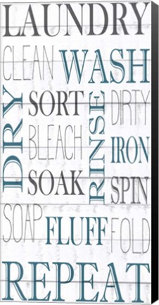 Framed Laundry Clean Wash Print
