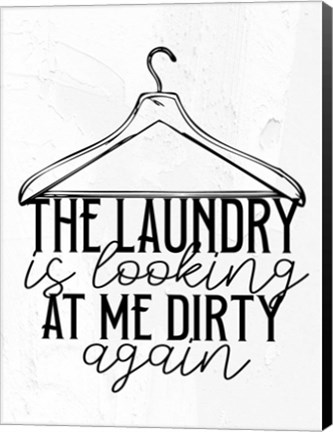 Framed Dirty Laundry BW Print