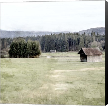 Framed Field Barn Print