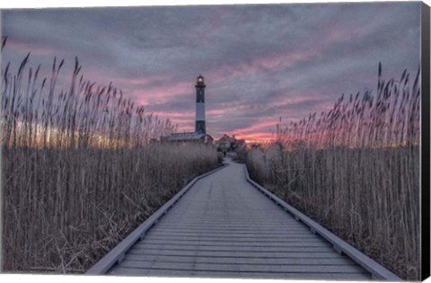 Framed Fire Island Lighthouse Sunrise Print