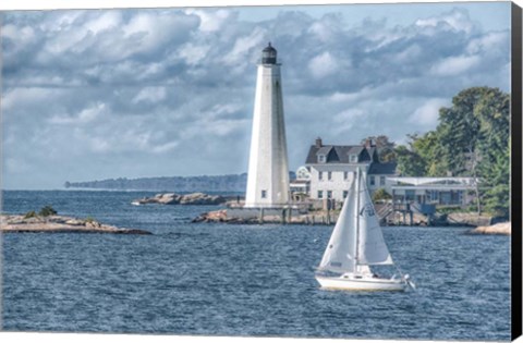 Framed New London Harbor Lighthouse Print