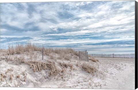 Framed Lighthouse Beach Print