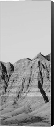 Framed Badlands BW Panel II Print