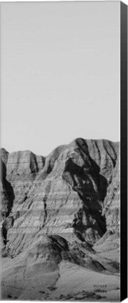 Framed Badlands BW Panel I Print