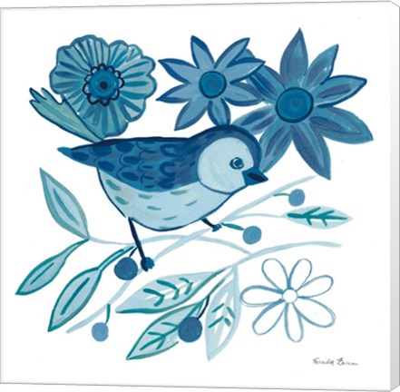 Framed Blue Bird III Print