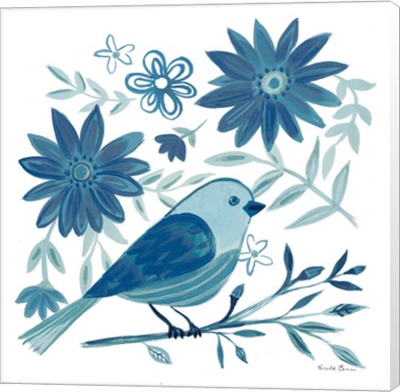 Framed Blue Bird I Print