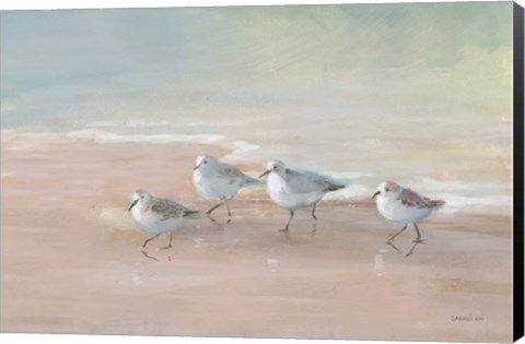 Framed Shorebirds on the Sand I Print