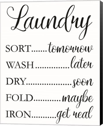 Framed Laundry Words 1 Print