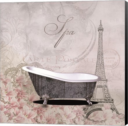 Framed Floral Bath 1 Print