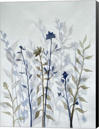 Framed Blue Lit Growth 2 Print