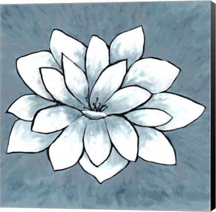 Framed Blue Sprout 1 Print