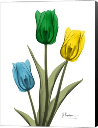 Framed Jeweled Tulip Trio 2 Print