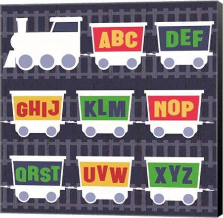 Framed Trains Letters Print