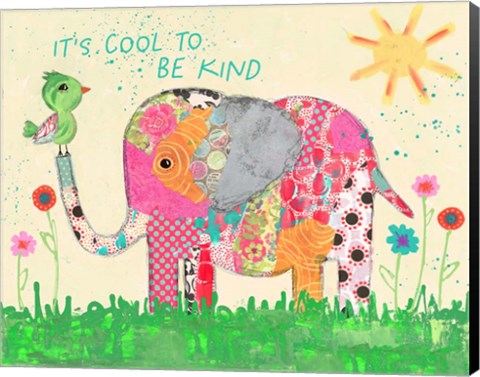 Framed Cool To Be Kind Elephant Print