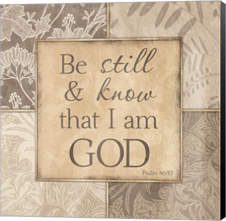 Framed I Am God Print