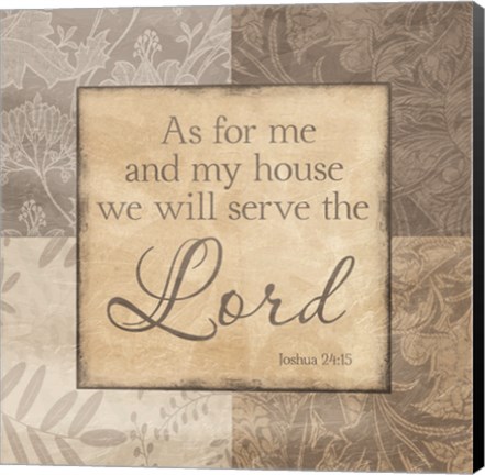 Framed Serve The Lord Print