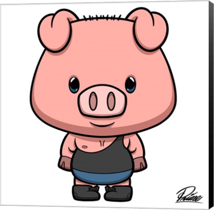 Framed Preston Pig Print