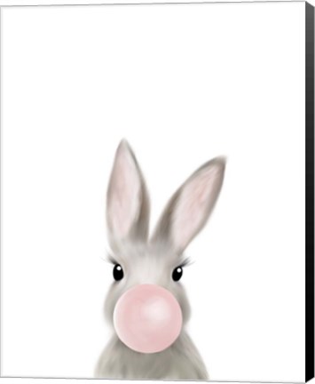 Framed Bunny Bubble Gum Print