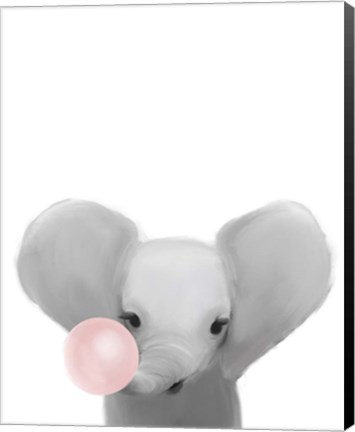 Framed Elephant Bubble Gum. Print