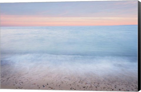 Framed Lake Superior Beach II Sunset Print