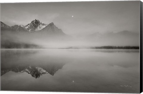 Framed Stanley Lake Idaho BW Print