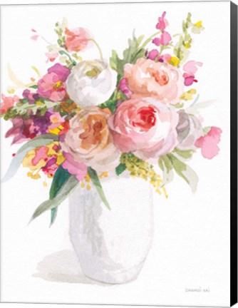 Framed Sunday Bouquet I Neutral Print