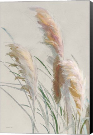 Framed Neutral Pampas Grasses II Print