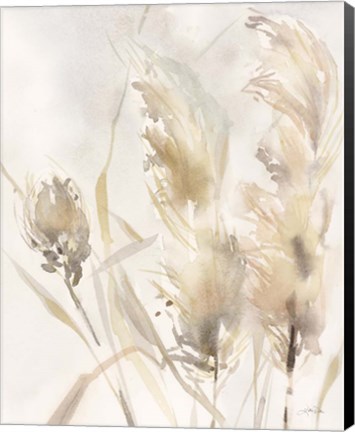 Framed Light Pampas Grasses III Print