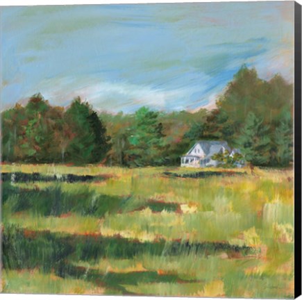 Framed Farmhouse Across the Meadow Print