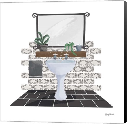 Framed Relaxing Bathroom I Dark Print