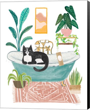 Framed Urban Jungle Bath IV Print