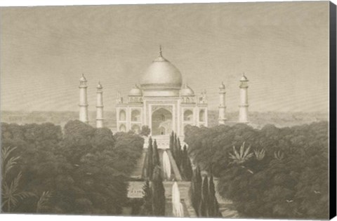 Framed Taj Mahal Postcard II Print