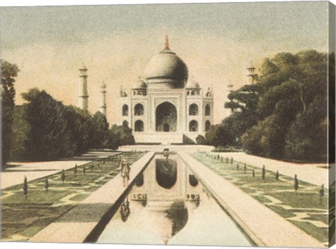 Framed Taj Mahal Postcard I Print