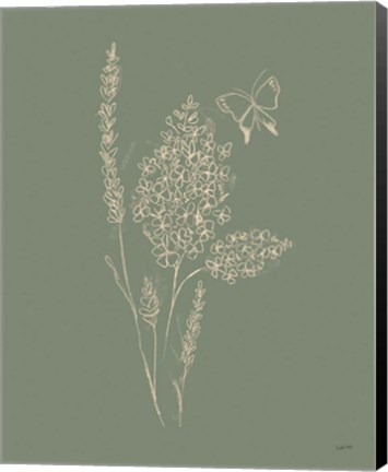 Framed Among Wildflowers I Sage Print