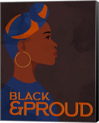 Framed Black and Proud Woman Print